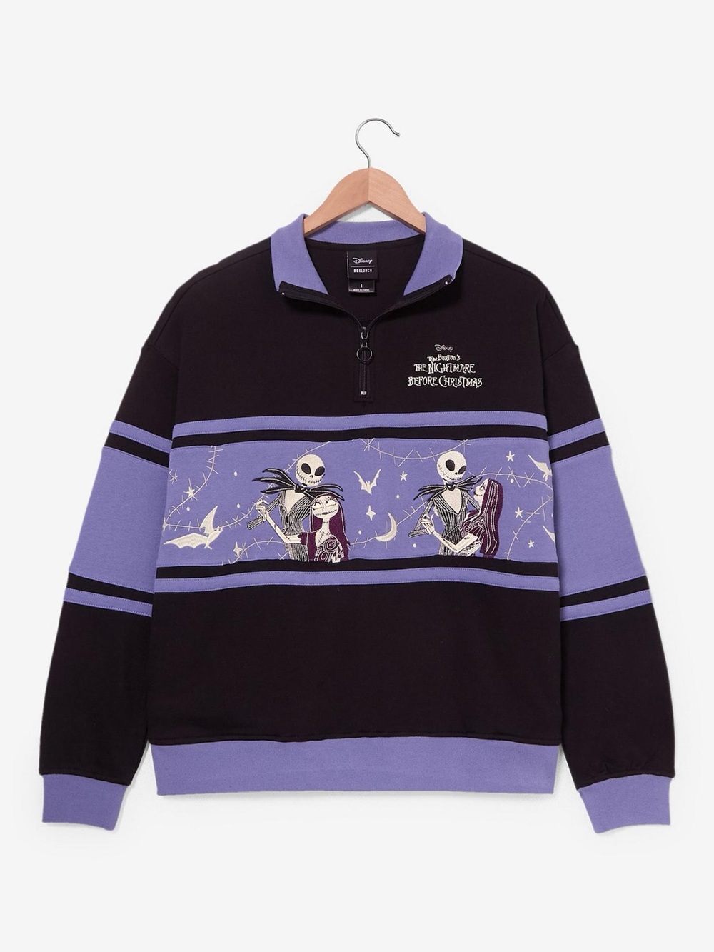 Disney The Nightmare Before Christmas Quarter Zip Crewneck | Size: XL